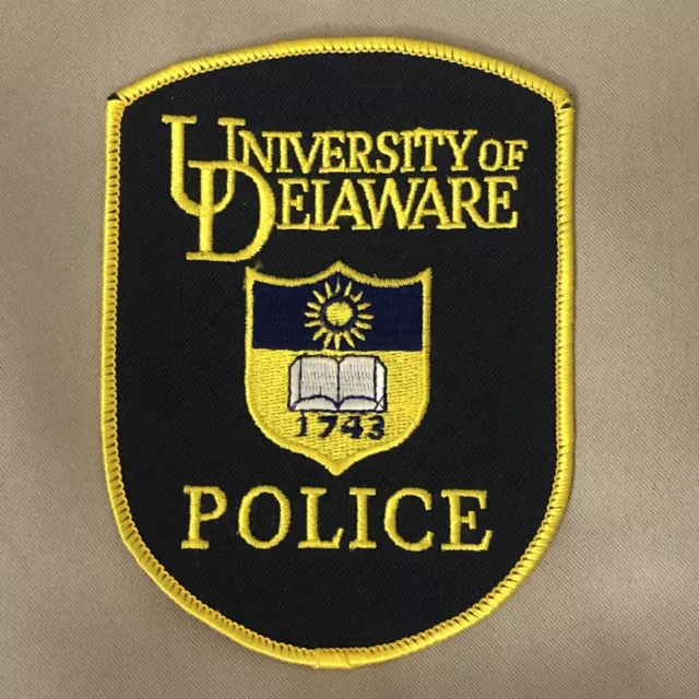 University of Delaware Police Patch - 3 3/4 inches x 5 inches