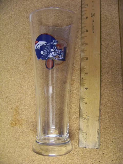 Denver Broncos Miller Lite pilsner glass