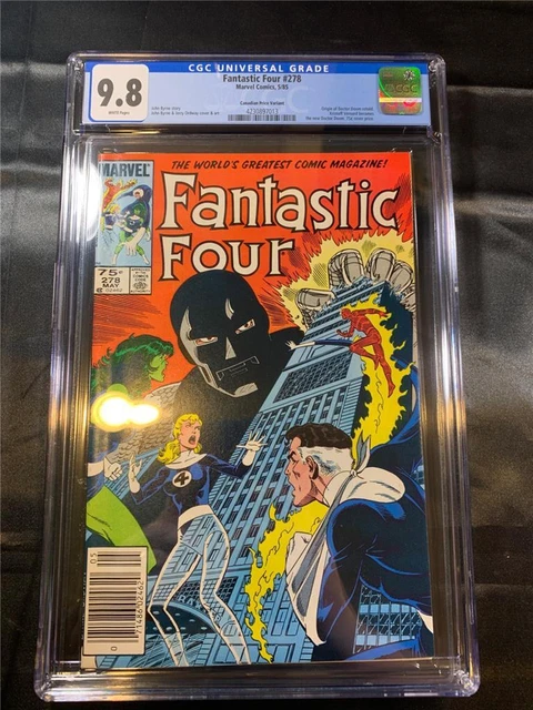Fantastic Four #278 *CANADIAN PRICE VARIANT* CGC 9.8 NM/MT Origin of Dr. Doom!