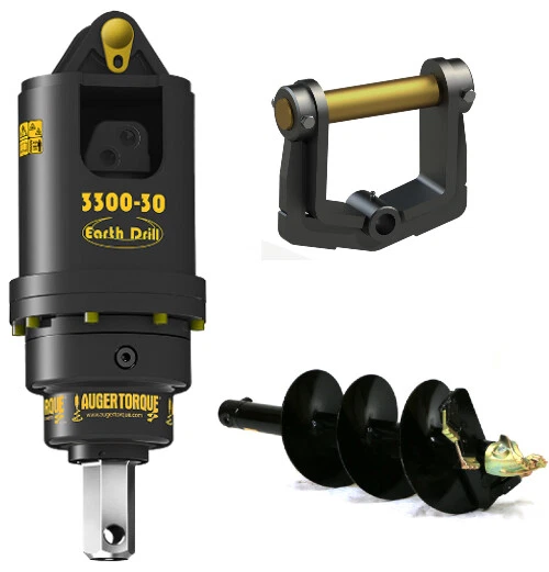 3300-30 Excavator Auger Drive with Single Pin Mount - Excavators up to 6 tons!