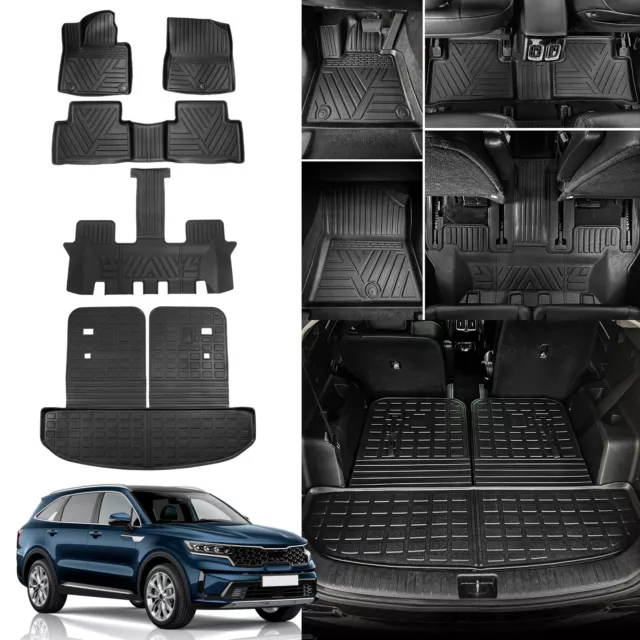 Fit 2021-2024 Kia Sorento Floor Mats Cargo Liner TPE 2023 Sorento Accessories