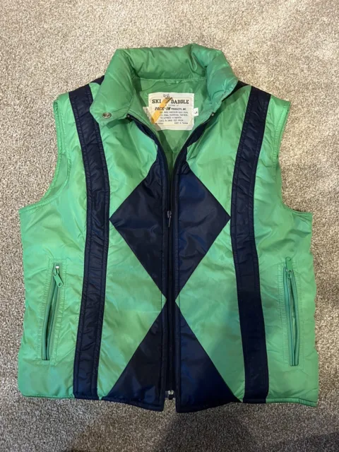 VINTAGE SKI DADDLE Pack-In Duck Down Puffer Vest Womens Size Large ...