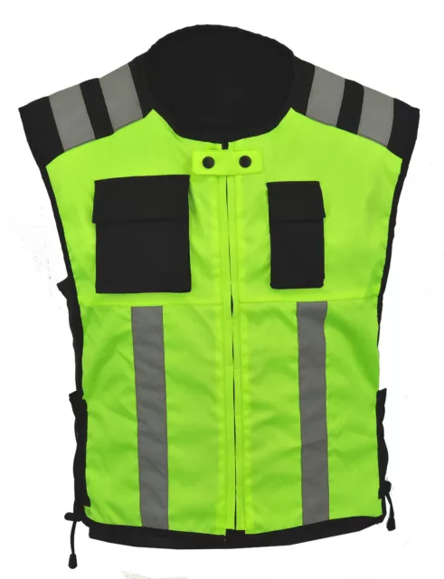 Motocicleta Alta Visibilidad Chaleco Chaqueta de Seguridad Reflectante Babero