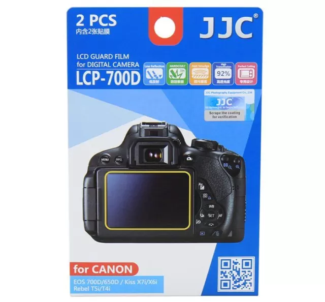 JJC LCP-700D LCD Screen Protector Guard Film for Canon 700D,650D,750D,Kiss X7i