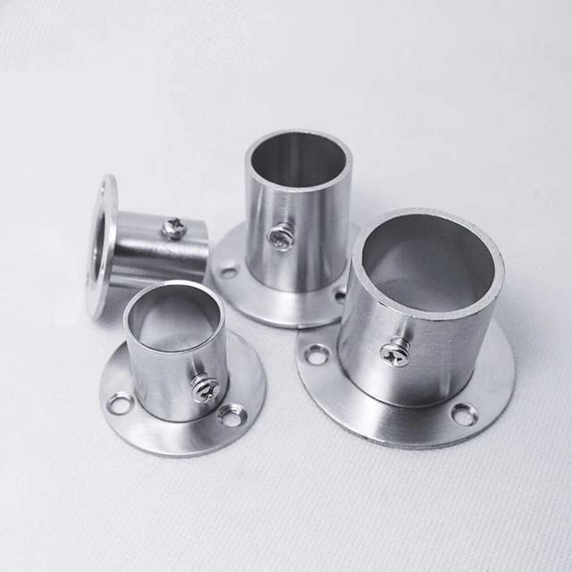 2 Pcs Halterung Für Kleiderstange Kleiderstangenhalterung Silver