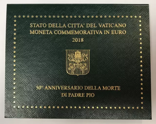 Vatican - 2 Euro en Coffret Brillant Universel 2018 - Mort de Padre Pio