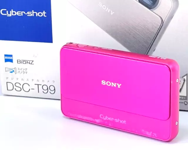 [N Mint] SONY Digital Camera Cyber Shot DSC-T99 14.1MP  Pink 4x zoom w/ Box