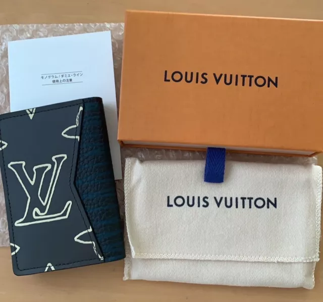 Louis Vuitton Damier Distorted Multiple Wallet Virgil Abloh M80171 Auth