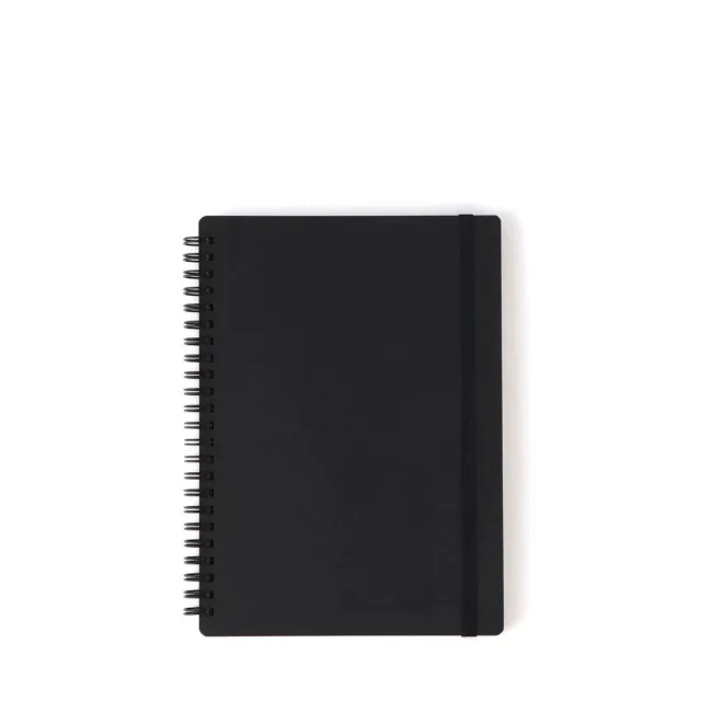 MUJI High-quality paper Double ring notebook with Rubber clasp A5 80 sheets*