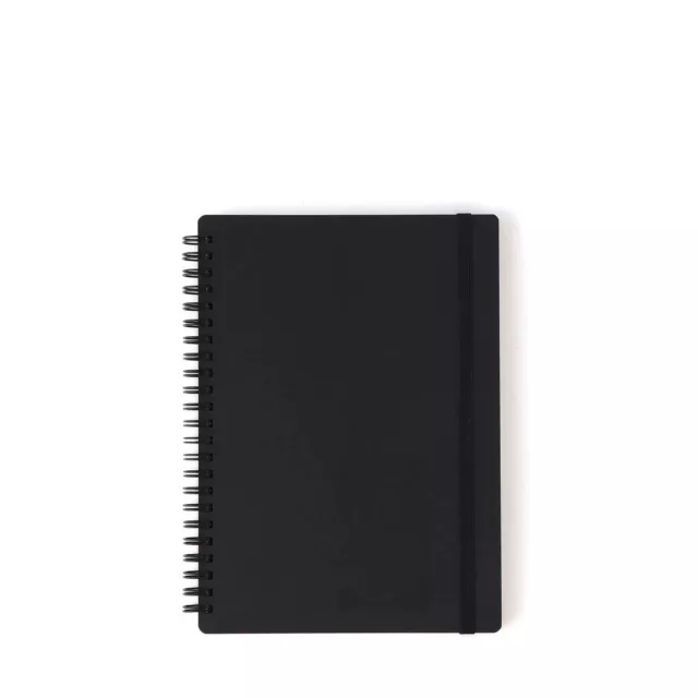 MUJI High-quality paper Double ring notebook with Rubber clasp A5 80 sheets*