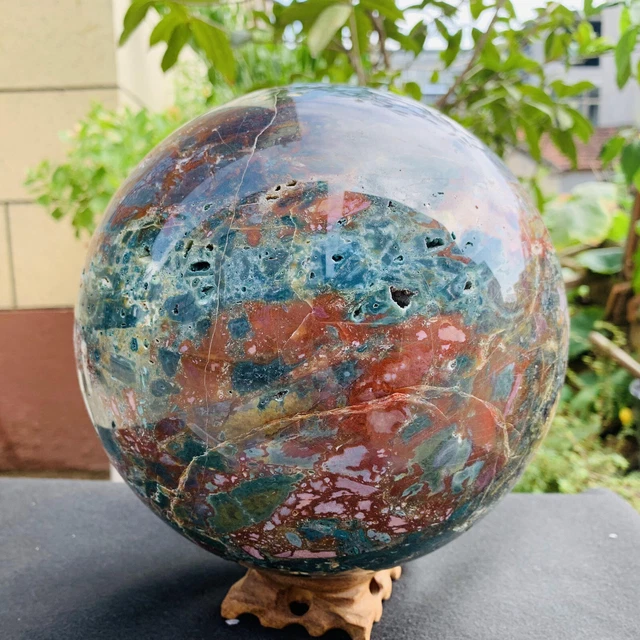Sphère En Quartz De Jardin Naturel - 607g, 78mm - Avec Inclusions Cristal, Neuf