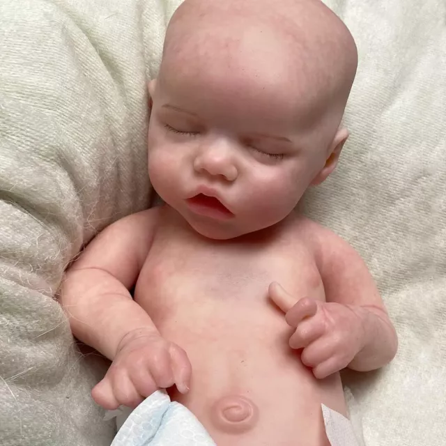 18 "Lifelike Reborn Baby Dolls Full Solid Silicone Baby Doll Newborn Girl 3