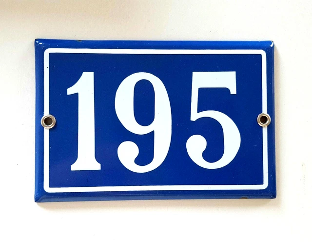 Vintage French house number 195 sign for door street entry gate portal street .