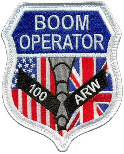 USAF 100th ARW Boom Operator Refueling Wing RAF Mildenhall Crest Patch