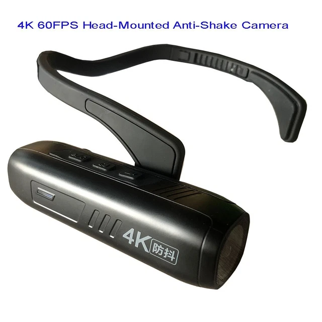 4K 60FPS HEADMOUNTED Video WiFi Camera Hands Free Wearable Vlog Camera