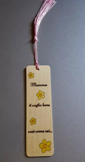 Festa della Mamma Segnalibro in Legno Handmade Personalizzato Idea Regalo Mamma