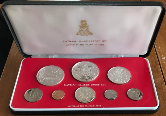 Franklin Mint 1982 Cayman Islands Proof Set COA Uncirculated