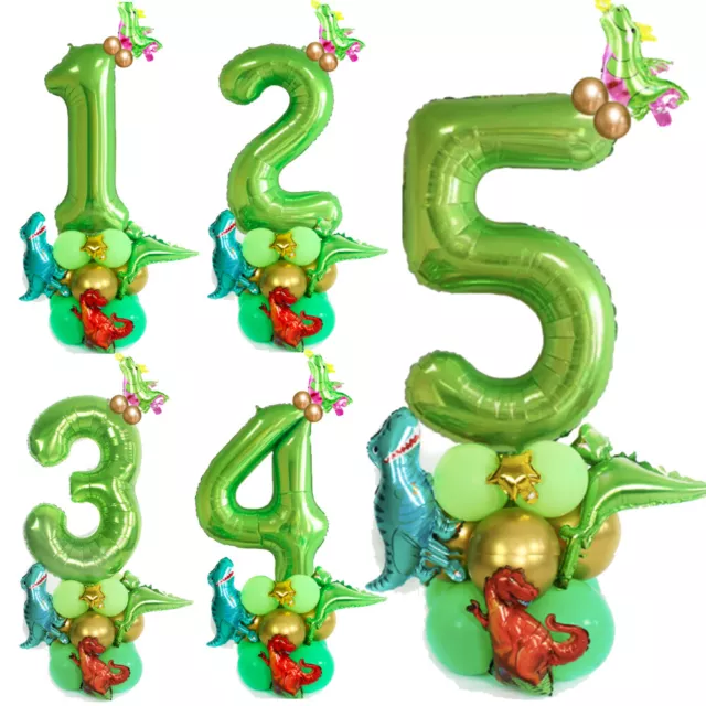 Dinosaur Standing Number Balloons Kids Boy Birthday Celebration Party Decoration