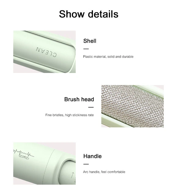 Pet Hair Lint Remover Sofa Cloth Lint Cleaning Brush Dog Cat Fur Roller Reusable 8