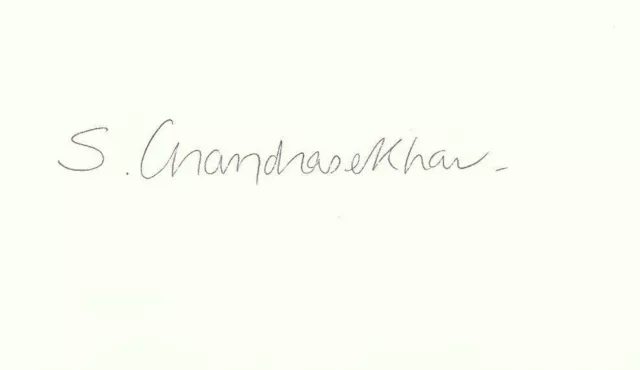 Subrahmanyan Chandrasekhar Signed Autographed Index Card Nobel Prize PSA W77764