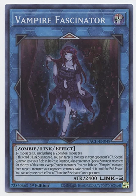 Yu-Gi-Oh - Vampire Fascinator - BACH-EN048 - Super Rare - 1st Ed -NM/M- New