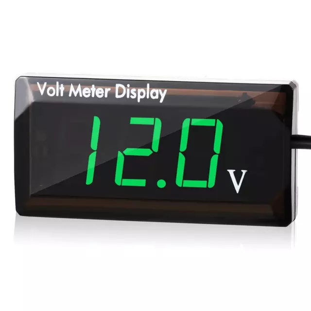 Voltmetro Digitale per Auto DC 12V Display a LED Misuratore Di Tensione Con Pann