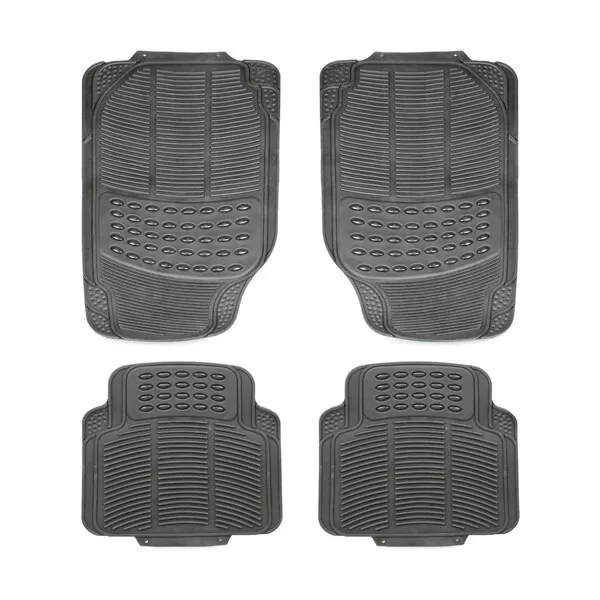 VOITURE UNIVERSEL CAOUTCHOUC Tapis Set 4 Pièce Noir Antidérapant avant &  Arrière EUR 30,84 - PicClick FR