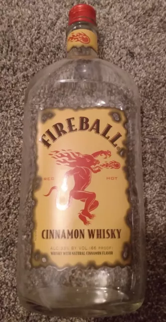 Fireball Cinnamon Whiskey Bottle (empty)1 Liter w/cap