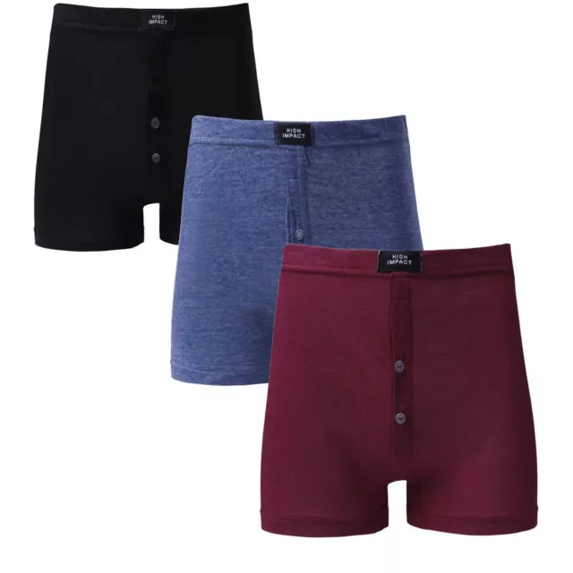 3 / 6 Pairs Men's Plain Boxer Shorts Underwear, Classic Cotton Rich Boxers