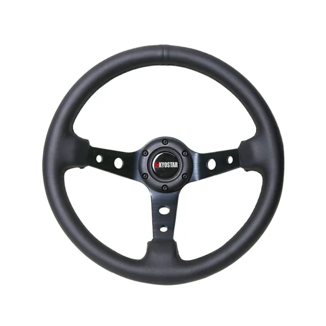 350mm/14" Leather Racing Car Sport Lenkrad Deep Dish 6 Bolzen Modified Zubehör