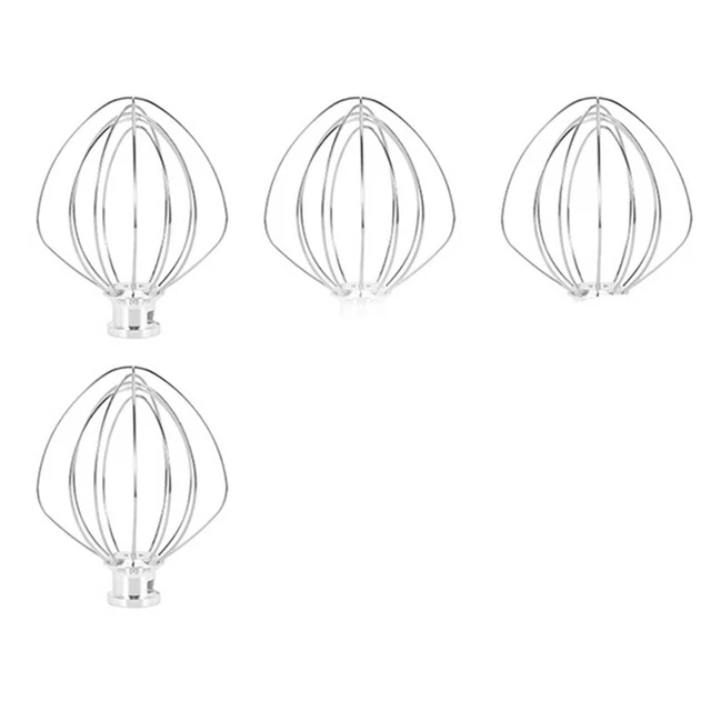 4X Edelstahl Draht Peitschen Mischer Aufsatz für Kitchen Aid K45Ww 9704329 1950