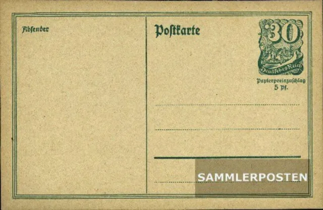 Deutsches Reich P140I Amtliche Postkarte ungebraucht 1921 Postreiter
