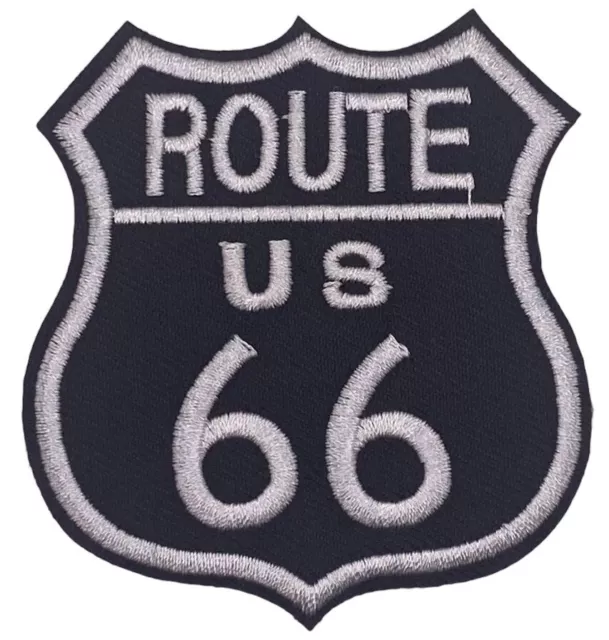 Route 66 Patch Aufnäher Bügelbild Flicken Applikation USA Motorrad Harley Bike