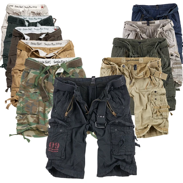 Short Sport Cargo Homme - Coton/polyester, Taille élastique, Poches, Pour Gym, Plage, Quotidien
