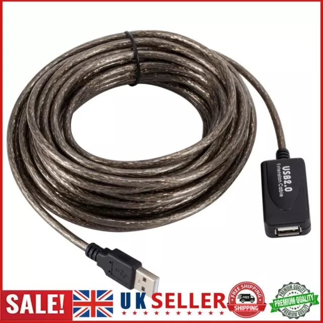 USB2.0 Male to Female Active Repeater Extension Cable Cord Adapter (10m) GB