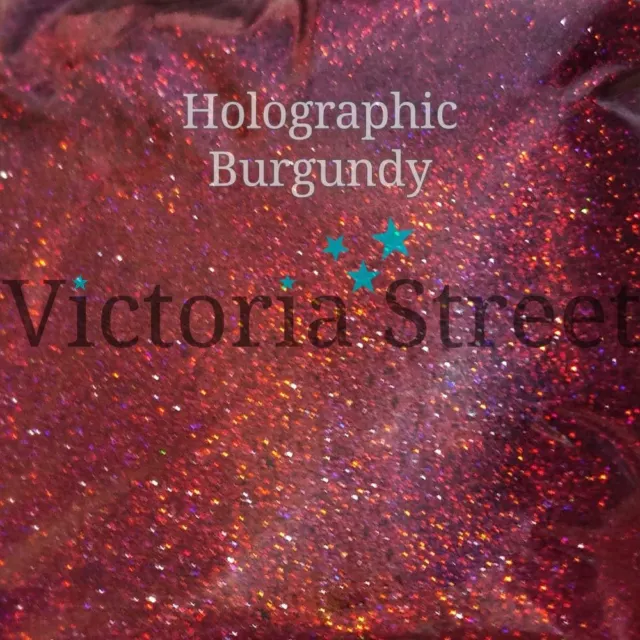 Victoria Street Glitter - Holographic Burgundy - Fine 0.008" / 0.2mm Red Wine