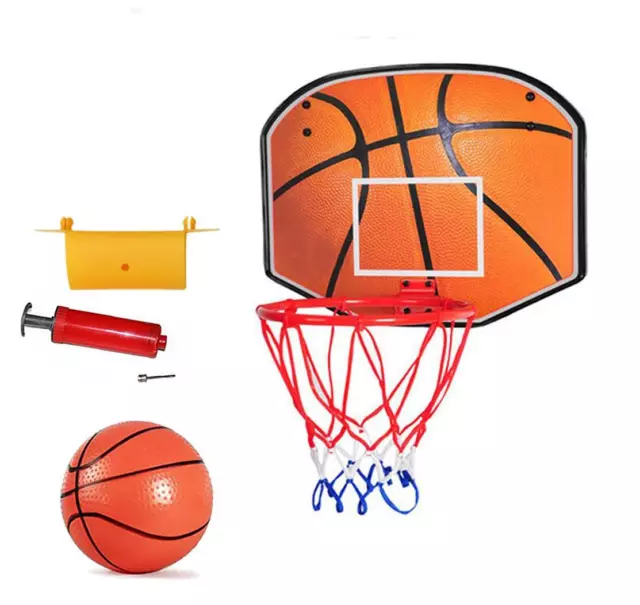 Hangable Basketball Hoop Over Door with Ball Pump Hanger Outdoor & Indoor