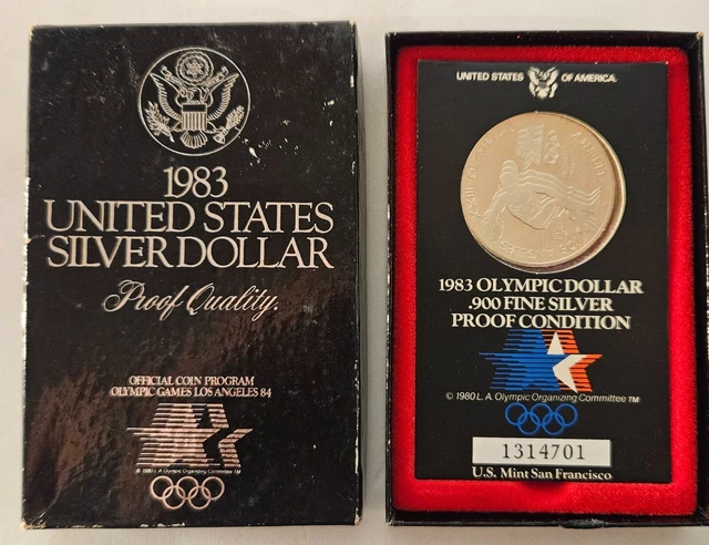 コレクション 1983 OLYMPIC DOLLAR .900 FINE SILVER s-l400.jpg