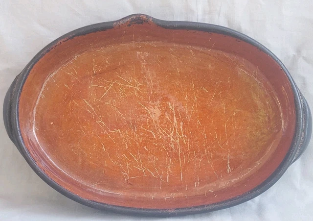 Terrine Ancienne En Terre Cuite Vernissée - XIXe Siècle - Provence - Ovale 30 Cm
