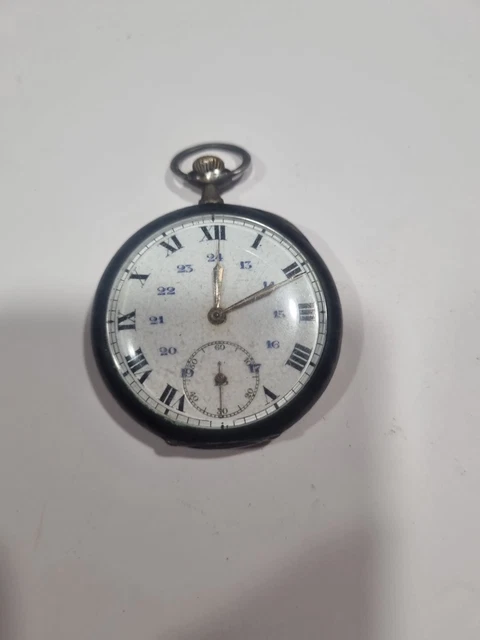 Montre à Gousset En Acier Pour Femme - Cadran Chiffres Romains - Mécanique Manuelle