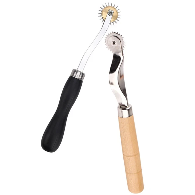 Roue De Marquage Pour Cuir - Set De 5 Roues à Surpiqures Avec Manches Plastique Et Bois - Outil Bricolage Maroquinerie