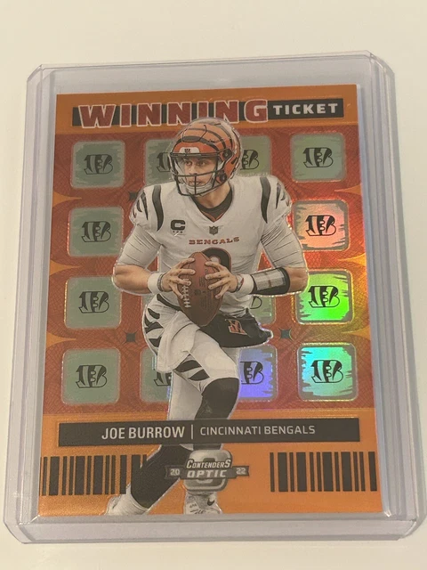 2022 Contenders Optic Winning Ticket Orange #WT-4 Joe Burrow /50 - Bengals SSP