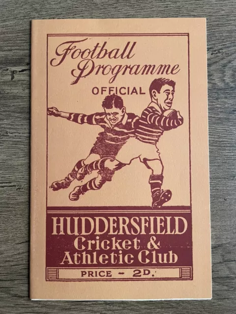 Wartime Rugby League Programme Huddersfield v York 11th January 1941 War Rare