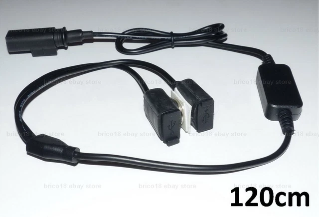 BMW R1200 R1250 RS RT GS S1000 XR F850 - Kit x2 USB 120cm via canbus 83300413585