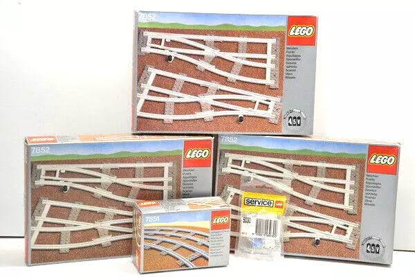 Lego 12 V rotaie ferroviarie 7851 scambi 3x 7852 5030 confezione di servizio IMBALLO ORIGINALE - set 2