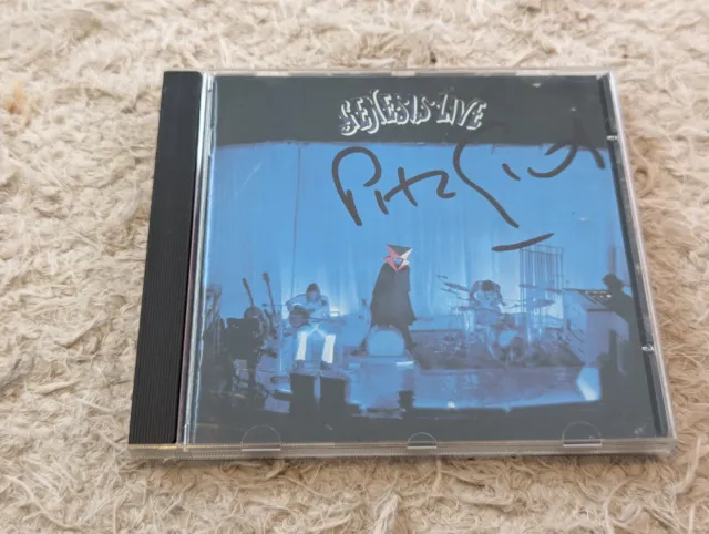 Genesis Live Signed CD Album Autographed By Peter Gabriel Original