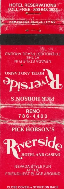 Riverside Hotel Casino, Reno, Nevada Matchbook