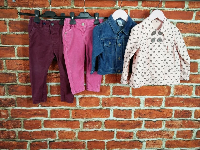 Pacchetto Bambine Età 12-18 Mesi Next George Giacca Pantaloni Denim Primavera 86Cm