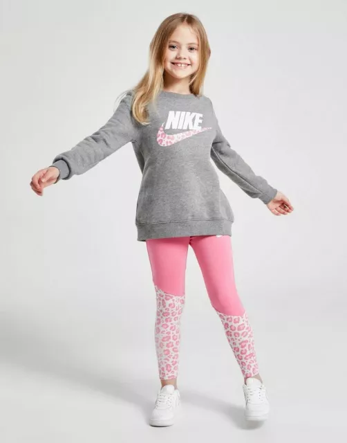 NIKE BABY GIRL 2pc SET pink fleece Sweatshirt jumper & Leggings suit 24M  £18.99 - PicClick UK