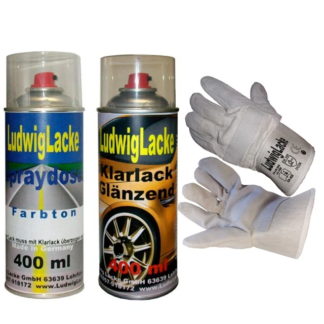 TRISTARcolor Peinture Voiture Kit Bombes De Peinture Pour Audi R9 Khaki Perl Peinture De Base Vernis Clair Aérosol 400 Ml